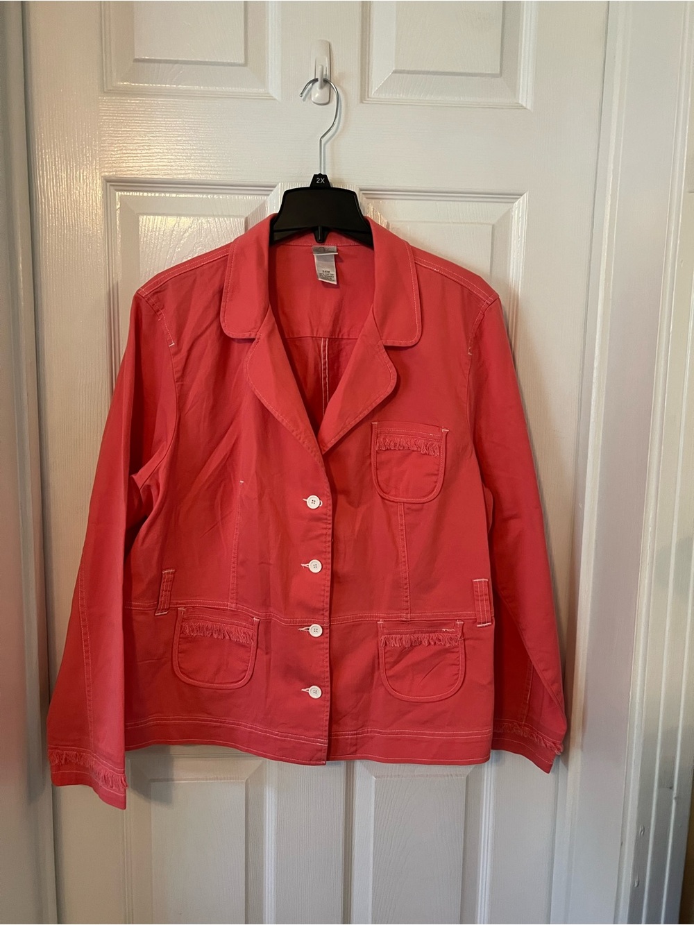 Fashion Bug Women’s Coral Button-Front Jacket